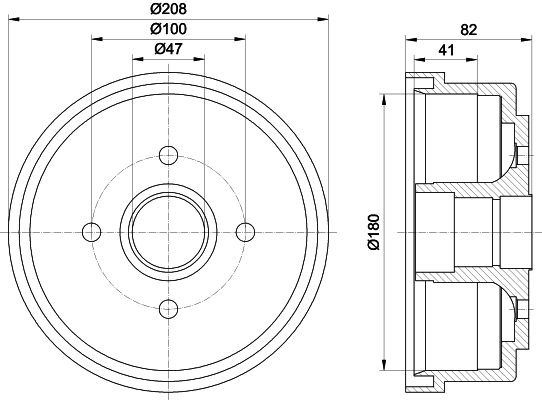 HELLA PAGID stabdžių būgnas 8DT 355 300-981